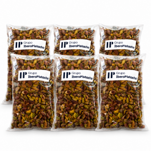 Pack 6 bolsas · Pistacho pelado y tostado 500 g
